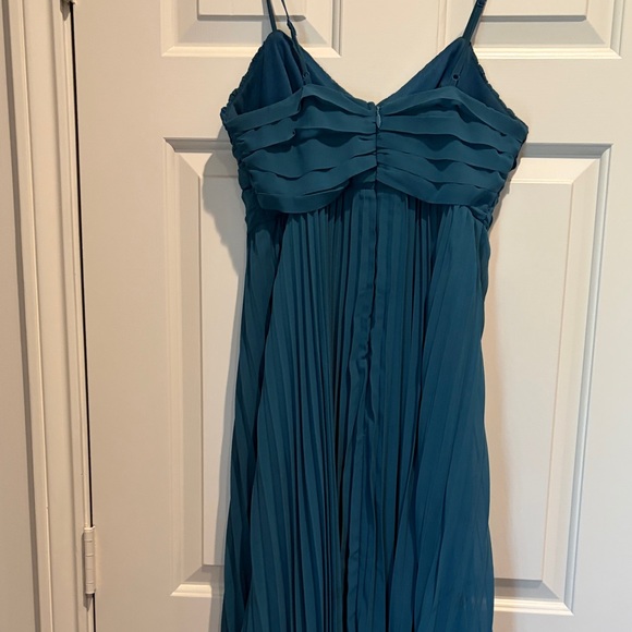 Lulu's Teal Pleated Spaghetti-Strap Maxi Dress - Picture 5 of 5